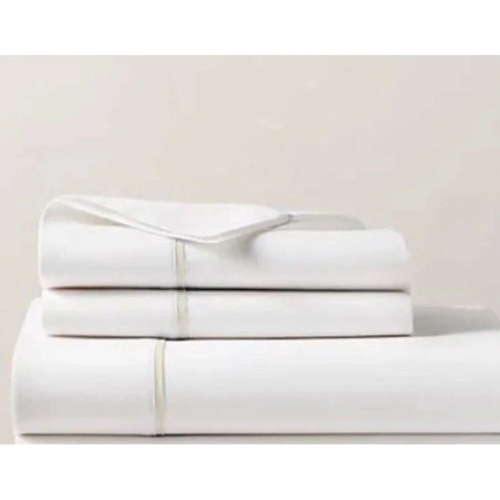 Ralph Lauren King Flat Sheet Stand Pillow Case Organic Cotton Palmer Sand Dune